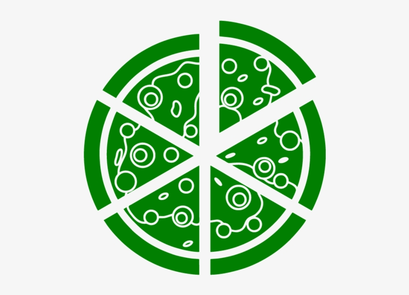 Black Pizza Icon - Pizza Logo Black And White, transparent png download