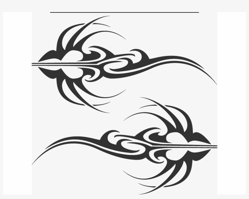 Tribal Flames Vinyl Graphic Decal Sticker - Decal, transparent png download