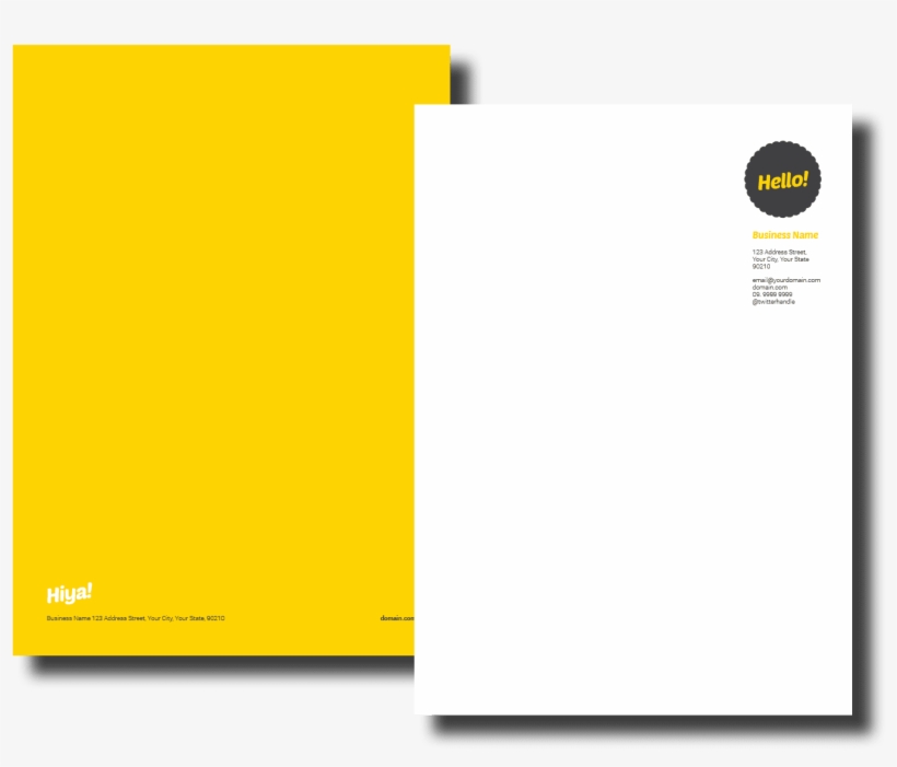 Letterhead - Black And Yellow Letterhead, transparent png download