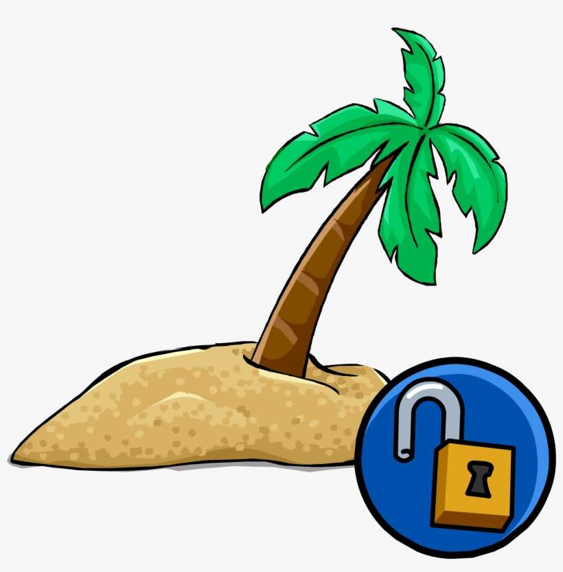 Desert Island Unlockable Icon - Desert Island Clip Art, transparent png download