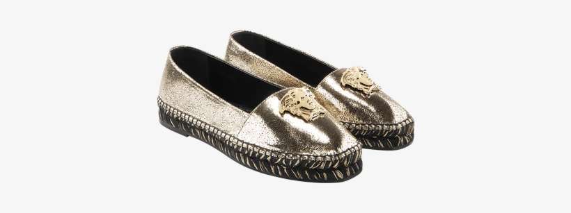 Palazzo Laminated Espadrilles - Versace Shoes 2017 Women, transparent png download