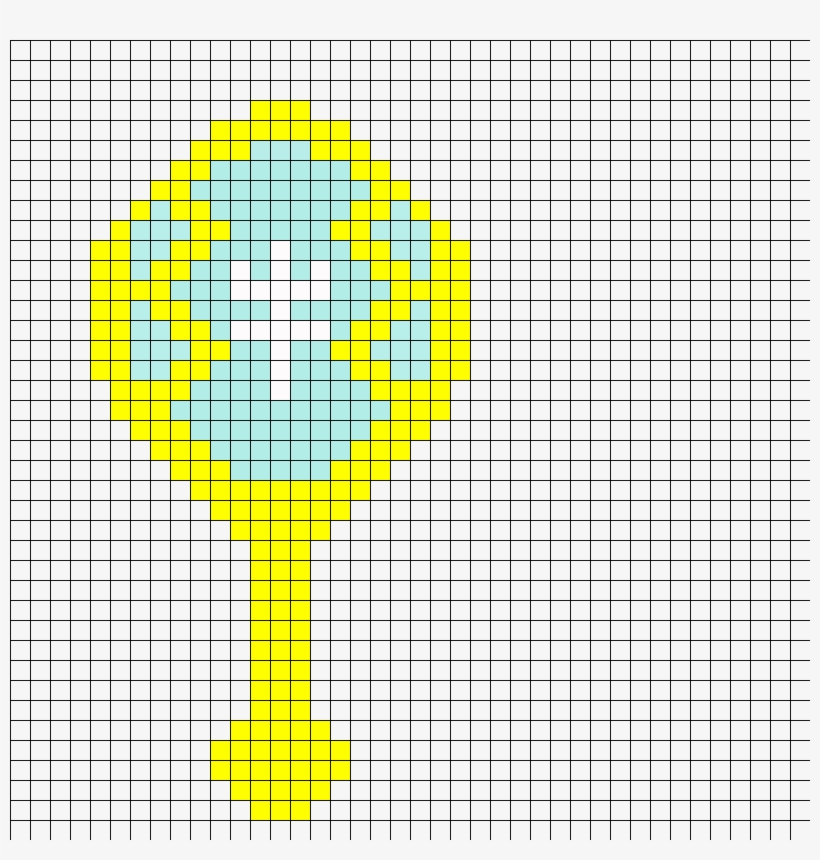 Sailor Neptune Mirror Perler Bead Pattern / Bead Sprite - Printable A4 Graph Paper, transparent png download