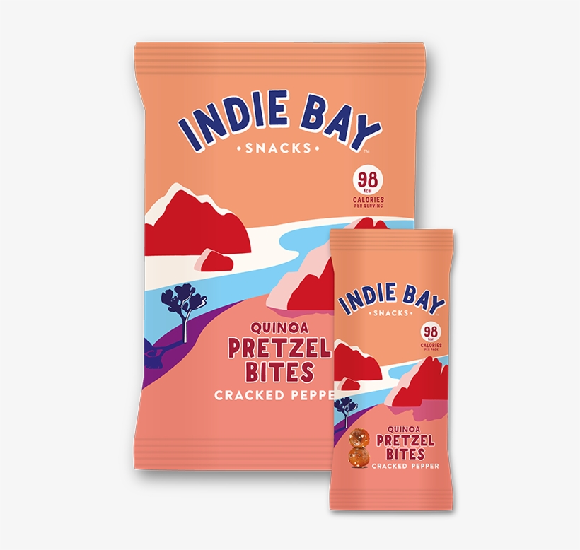 Indie Bay Spelt Pretzel Bites Rock Salt Share Bag (160g), transparent png download