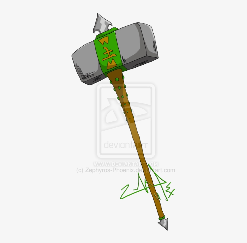 Gaia Hammer By Zephyros Phoenix-d4a997s - Mobile Phone, transparent png download