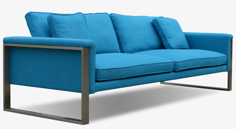 West Elm Velvet Sofa, transparent png download