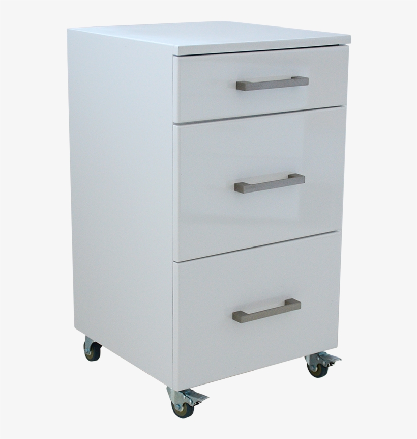 3 Draw Castor Wheel Cabinet - Chest Of Drawers, transparent png download