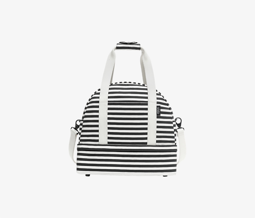 The Small Weekender Bag In Black & White Stripe - Kate Spade New York, transparent png download