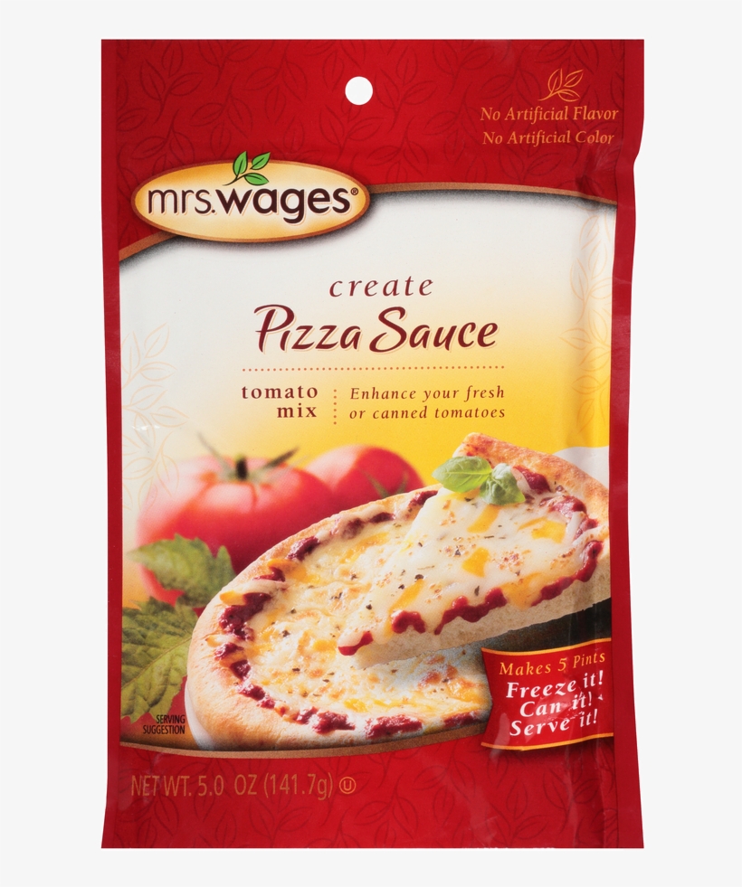 Wages® Pizza Sauce - Mrs. Wages Create Pizza Sauce Tomato Mix - 5 Oz Packet, transparent png download