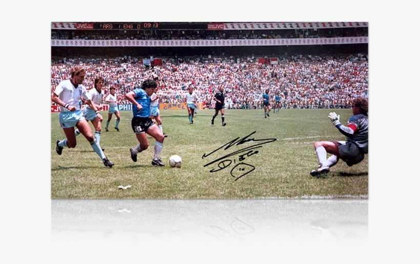 Diego Maradona Signed Argentina Vs. England 'goal, transparent png download