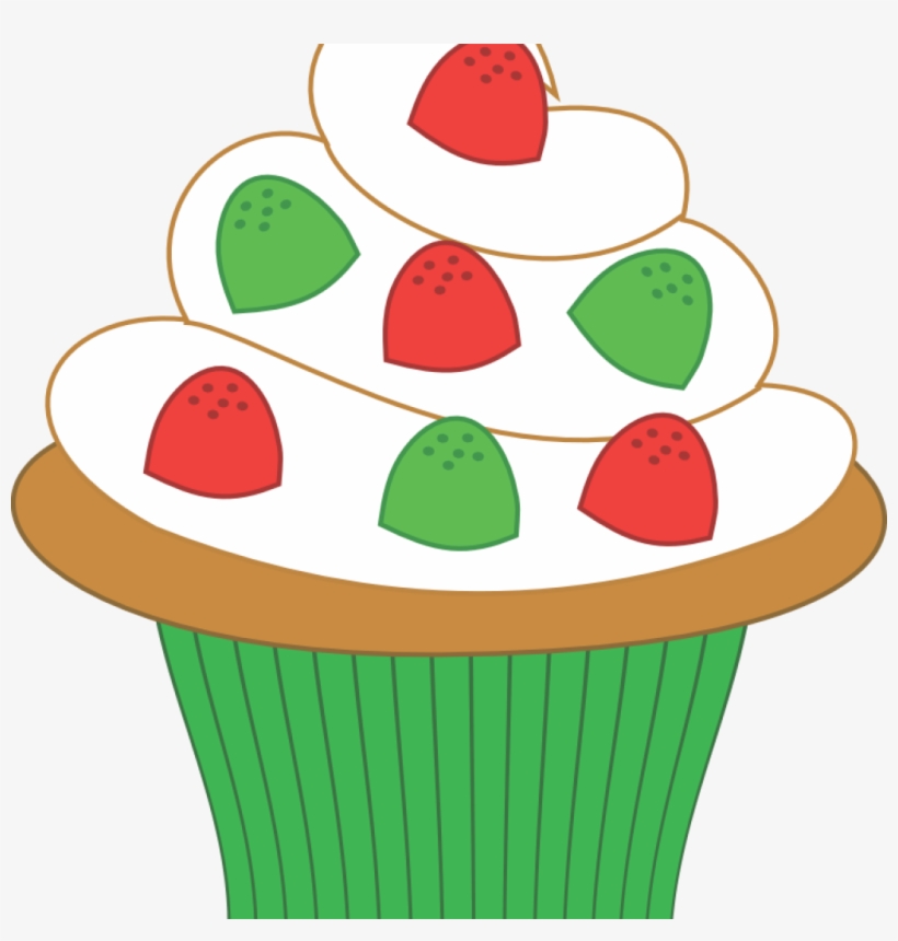 Cupcake Clipart Summer - Christmas Cupcake Clipart, transparent png download
