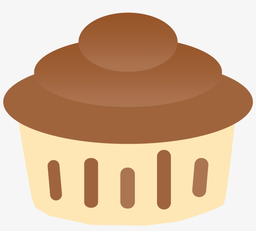 Vanilla And Chocolate Cupcake Clipart - Chocolate Cupcake Clip Art B, transparent png download