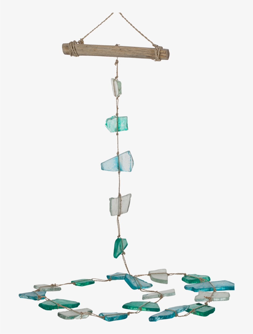 Seashell Company Driftwood & Seaglass Mobile 52", transparent png download