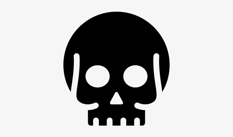 Dead Skull Vector - Danger Silhouette, transparent png download