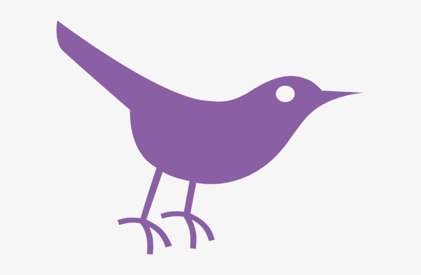 Clipart Bird Violet - Clip Art Bird Purple, transparent png download