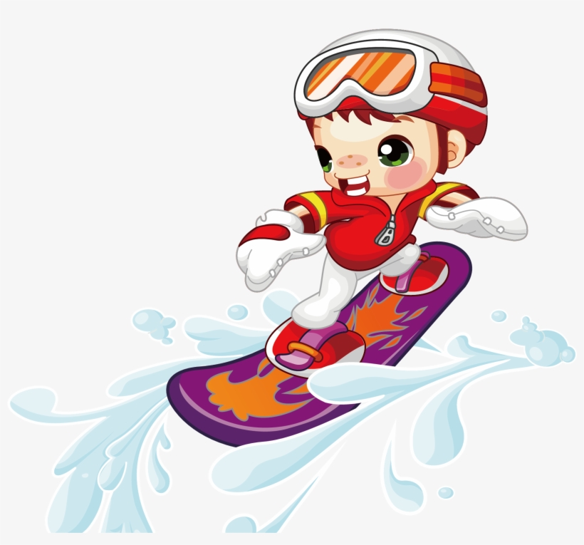 Cartoon Illustration Surfing Boys - Vector Luot Song, transparent png download