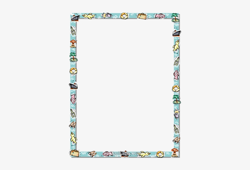 Vacation Themed Frame Royalty Free Vector Clip Art - Clip Art, transparent png download