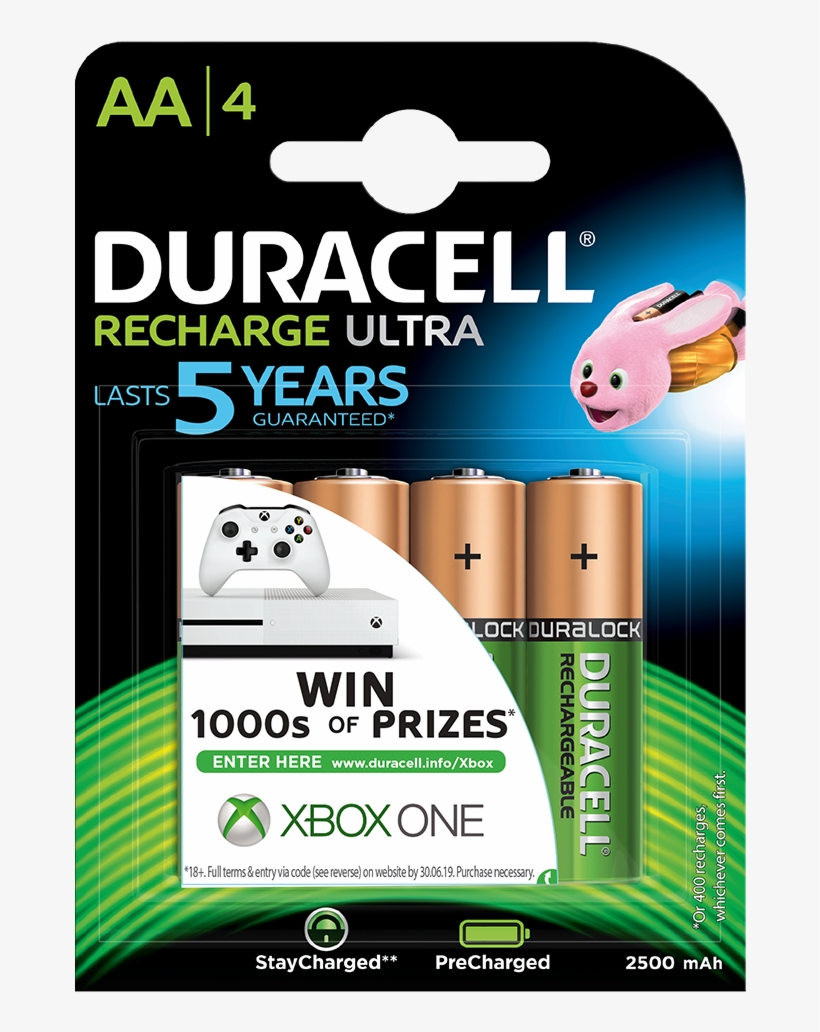 Recharge Ultra Aa Batteries - Duracell Staycharged Aa - 2400 Mah 4 Pack Batteries, transparent png download