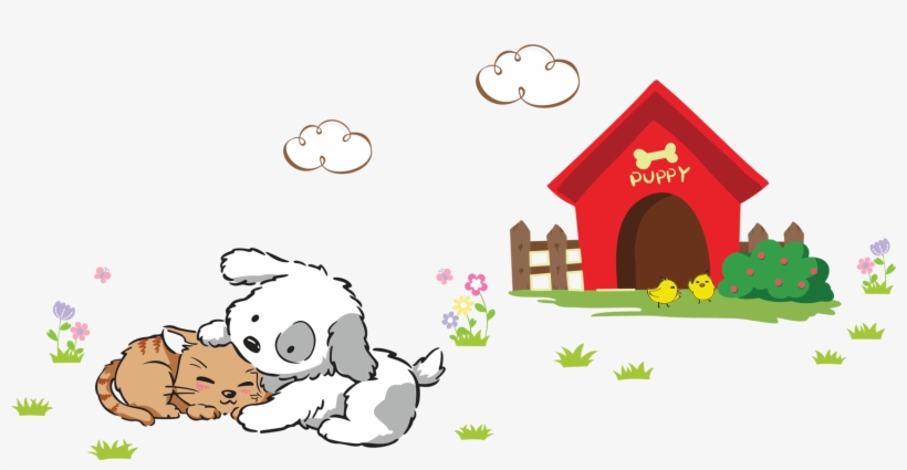 Dog House Png Image - Baby Dog Cartoon Png, transparent png download