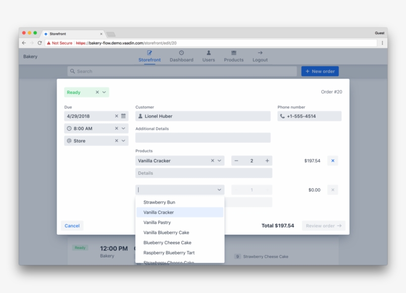 Vaadin Flow Bakery - Vaadin Vue, transparent png download