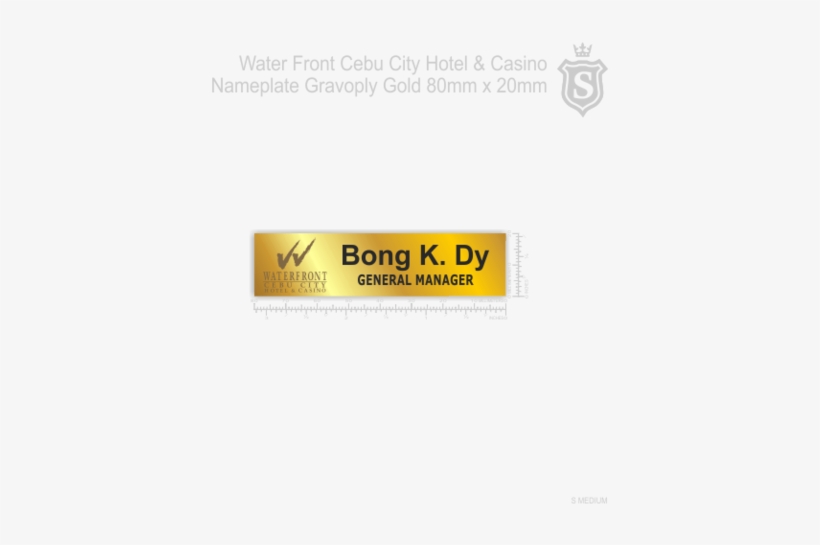 Waterfront Cebu City Hotel & Casino Nameplate Gravoply - Cebu, transparent png download