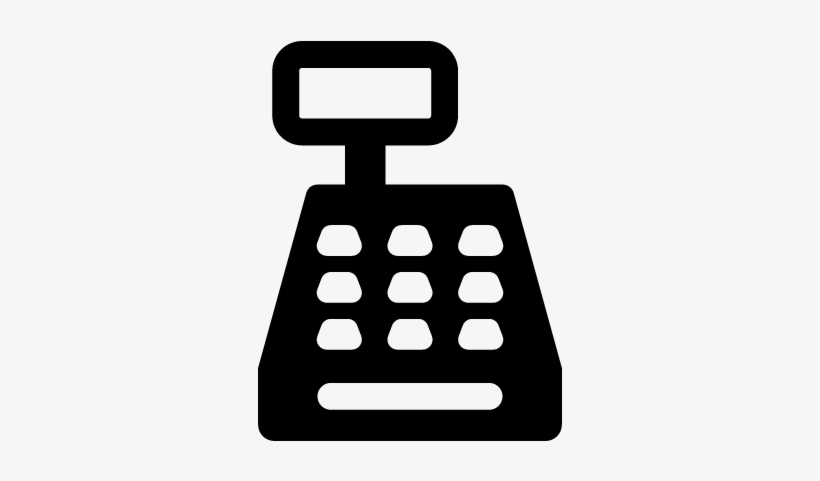 Cash Register Vector - Cash Register White Icon, transparent png download