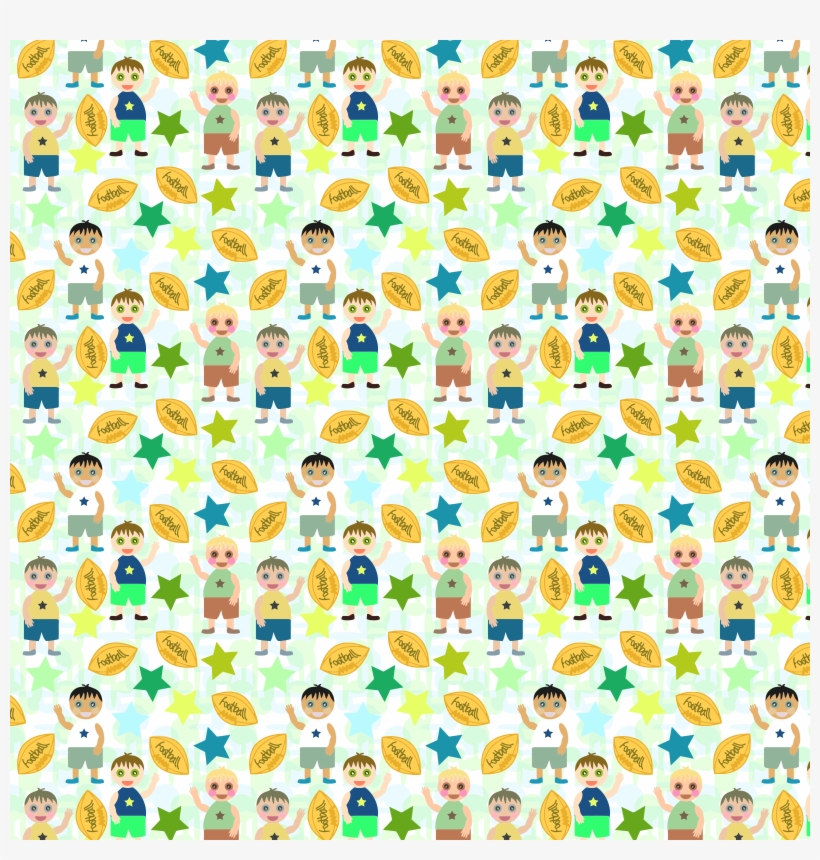 28 Collection Of Pattern Clipart For Kids - Kids Football Pattern, transparent png download