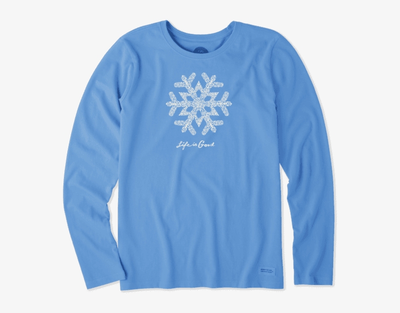 Women's Primal Snowflake Long Sleeve Crusher - T-shirt, transparent png download