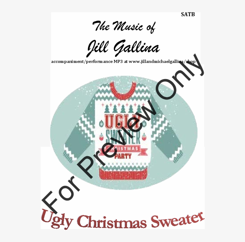 Ugly Christmas Sweater Thumbnail Ugly Christmas Sweater - Poster, transparent png download