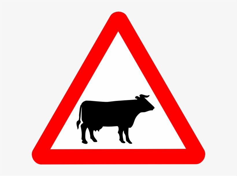 Small - Road Signs Deer Crossing, transparent png download