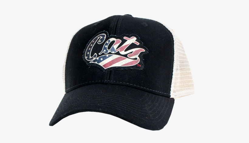 Hat, Bobcat Patriotic, Cats Script With Flag - Embroidery, transparent png download
