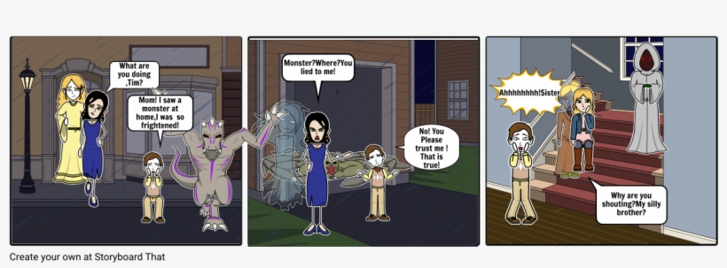A Family Full Of Monsters - Cartoon, transparent png download