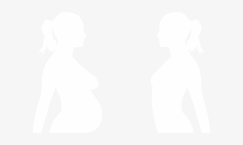 Pregnant Woman White Silhouette, transparent png download