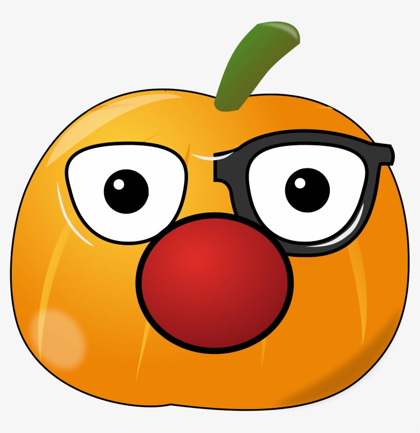 Clowny Pumpkin - Funny Pumpkin Clipart, transparent png download