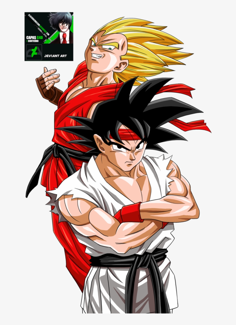 Goku And Vegeta Street Fighter By - Dbz Street Fighter, transparent png download
