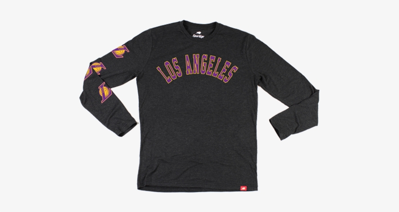 Los Angeles Lakers Comfy La Long Sleeve T-shirt - Logos And Uniforms Of The Los Angeles Lakers, transparent png download