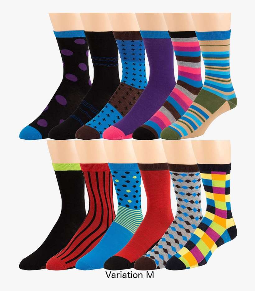 Zeke Men's Assorted Bright & Bold Socks - Sock, transparent png download