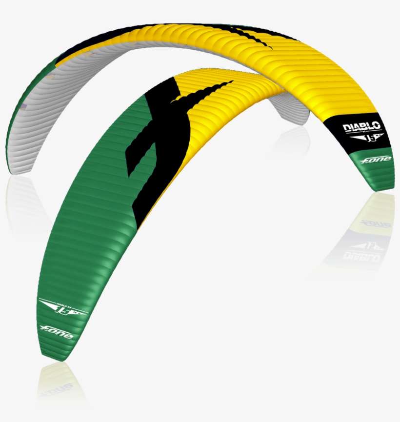 Dark Grey / Lime Diablo V3 15m2 Yellow Black Green - Ailes Kitesurf À Caisson F-one Diablo V.2 2017, transparent png download