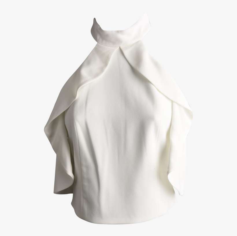 Alice And Olivia Ruffle Cropped Top, $225, Saks Fifth - Blouse, transparent png download