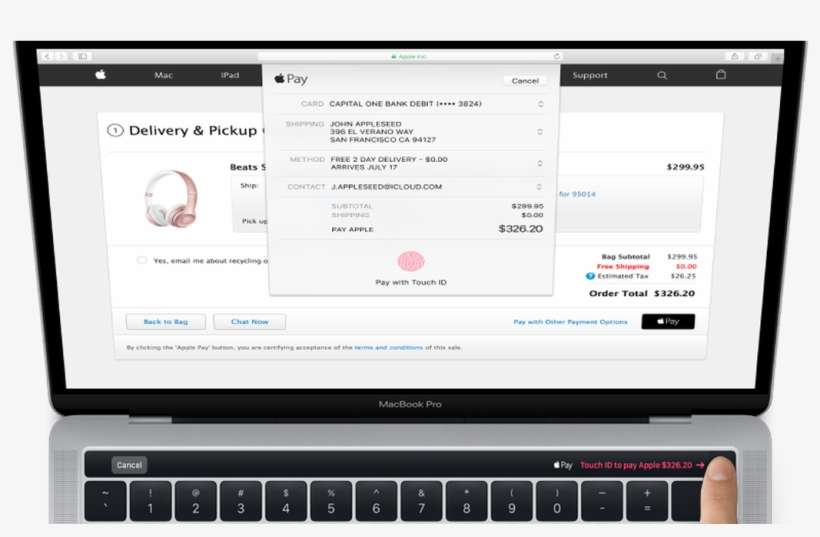 25 Oct - Macbook Pro 2016 Fingerprint, transparent png download