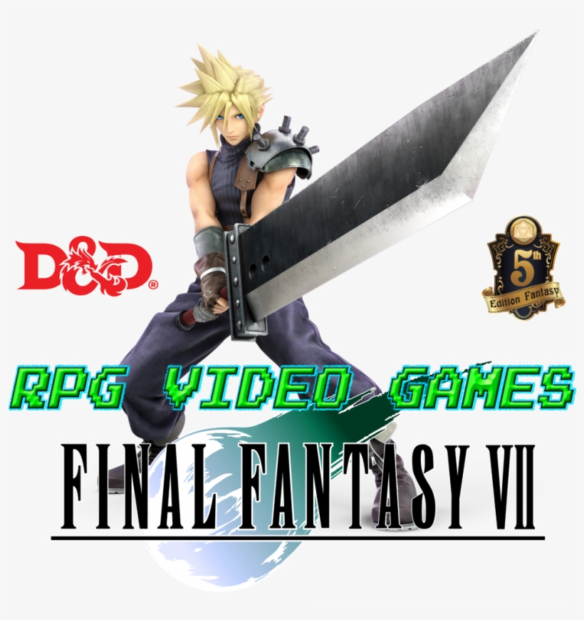 Final Fantasy 7 Cloud Strife Dnd 5e - Smash Bros Cloud Final Fantasy, transparent png download
