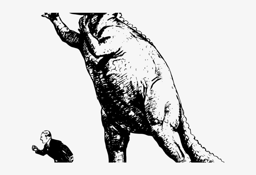 Jurassic Park Clipart Dino - T-rex Dinosaurier-angreifende Männer Karte, transparent png download