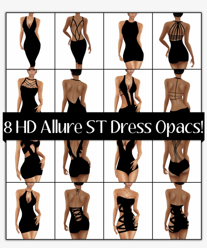 8 Hd Allure Skintight Dress Opacs - Girl, transparent png download