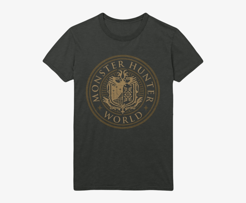 Monster Hunter World T-shirt Vintage Emblem - T-shirt, transparent png download