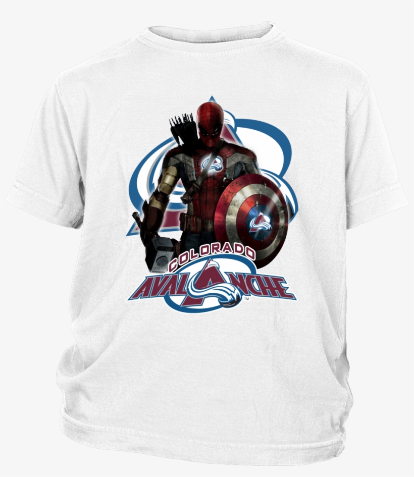 Nhl Colorado Avalanche Thor Captain America Spiderman - 2017 Comic Marvel Avengers T Shirt Men Superhero Captain, transparent png download