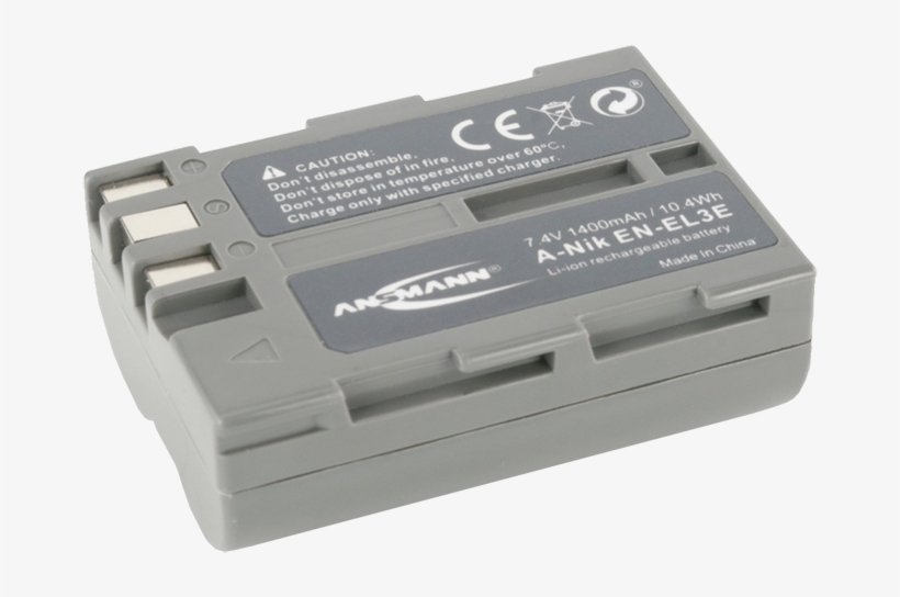 Ansmann A-nik En El 3e Camera Battery - Li Ion 1400, transparent png download