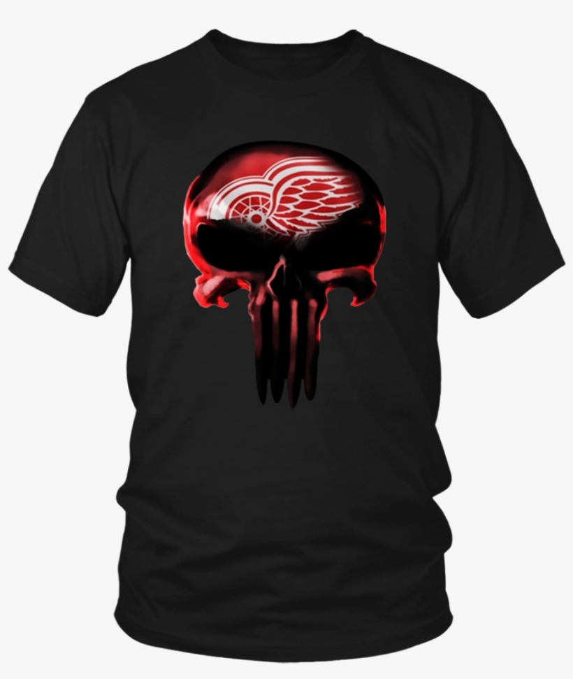 Punisher Detroit Red Wings Hockey T-shirt - Music For The Masses T Shirt, transparent png download