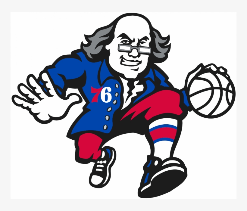 Philadelphia 76ers Logos Iron Ons - Ben Franklin 76ers Logo, transparent png download
