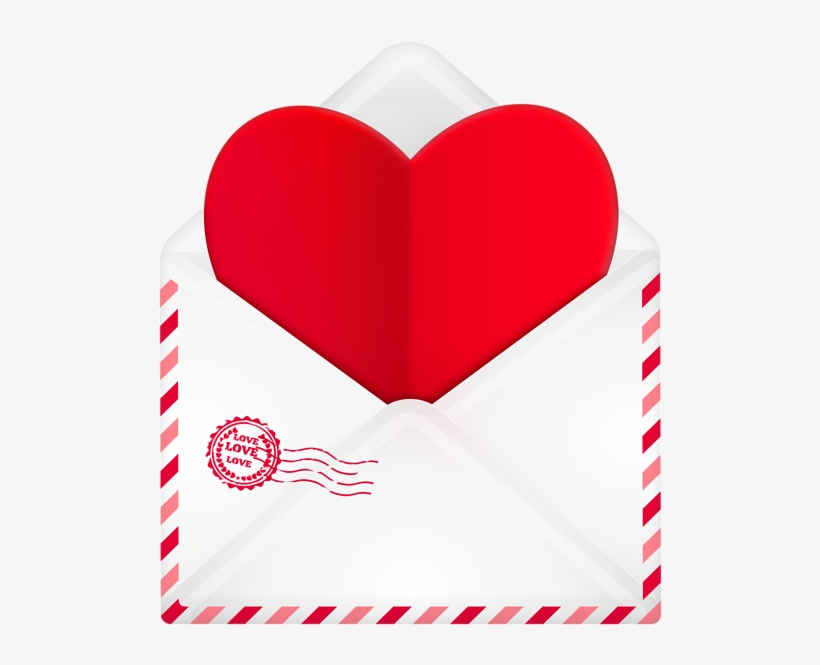 Love Envelope Clip Art Image - Heart, transparent png download