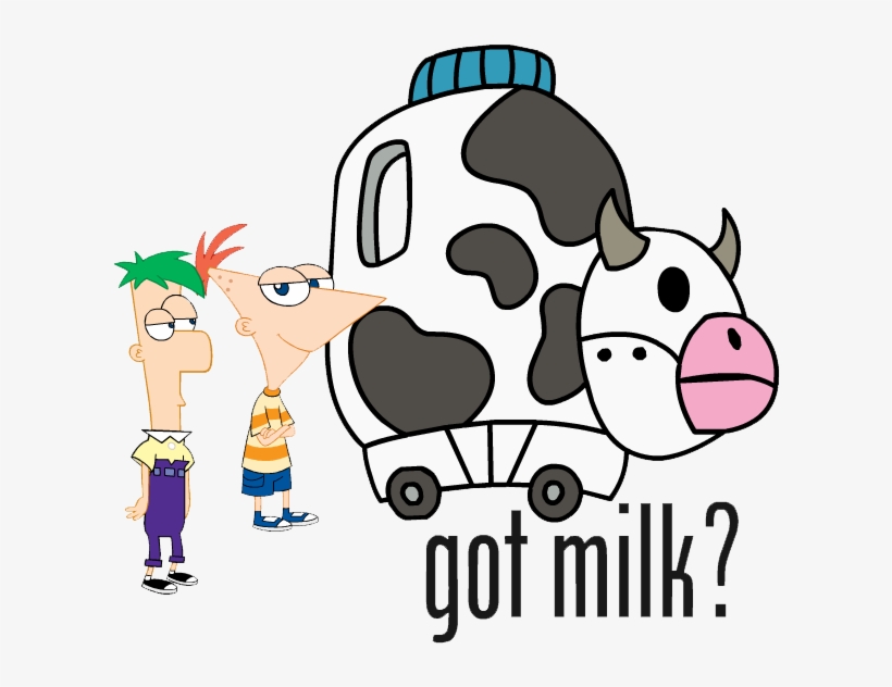 Milk Clipart - Disney Boutique Stickers, Phineas And Ferb, transparent png download
