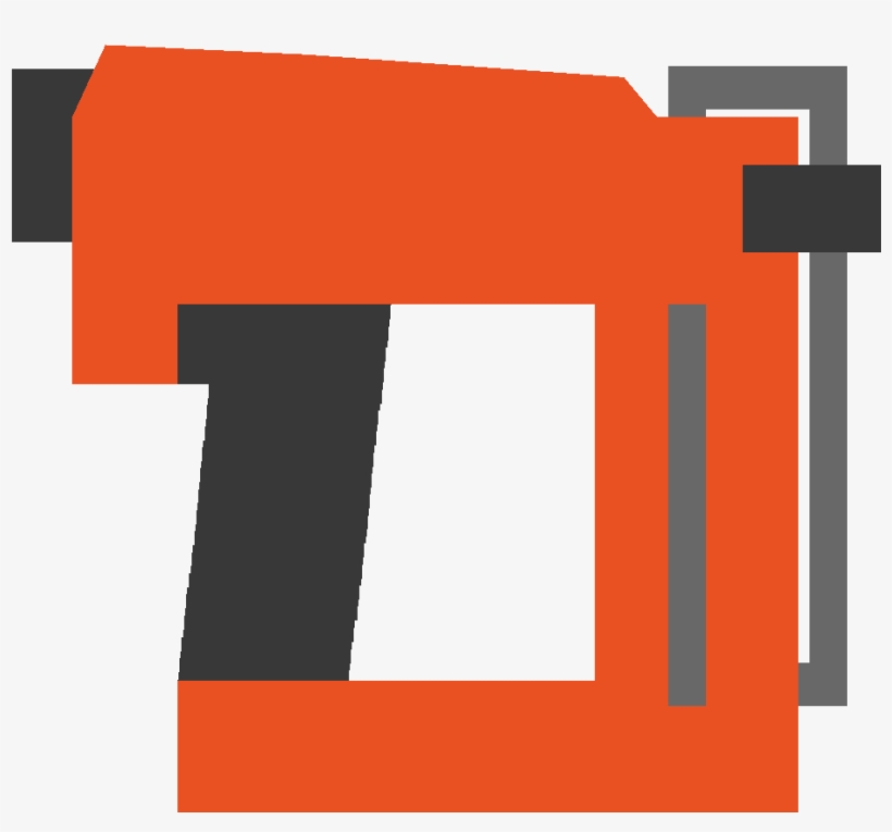 Nail Clipart Thumbnail - Orange Nail Gun Air, transparent png download